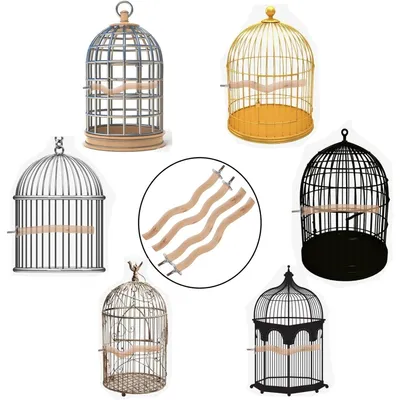 ZooVenture Perchoirs en bois pour perroquets 4 Pièces