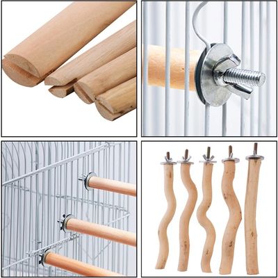 ZooVenture Perchas de madera para loros (4 piezas)