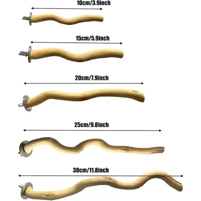 ZooVenture Perchoirs en bois naturels pour oiseaux 5 PCS