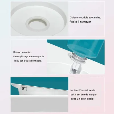FurryFusion Distributeur automatique de nourriture et d'eau pour chat