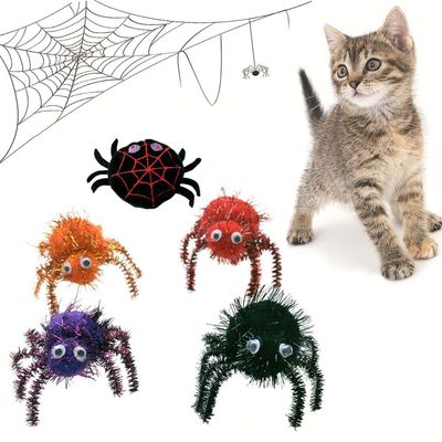 IntiMeg Jouet araignée d'Halloween pour chat