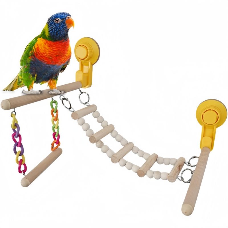 ZooVenture Perchoir et plateforme d'escalade en bois pour oiseaux