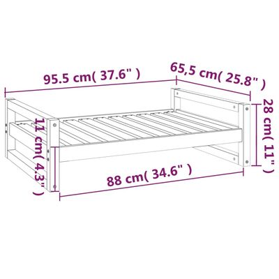vidaXL lit pour chien Bois de pin massif