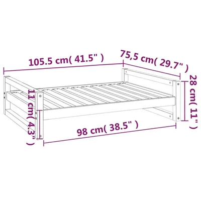 vidaXL lit pour chien Bois de pin vidaXL lit pour chien Bois de pin