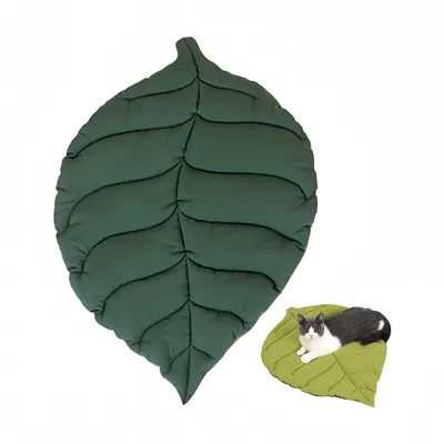 IntiMeg Tapis de lit en forme de feuille pour chien et chat