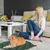 IntiMeg Tapis de lit en forme de feuille pour chien et chat