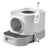 Feandrea Bac à Litière avec Couvercle, pour Chats de Tailles Différentes