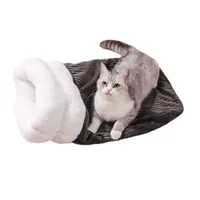 IntiMeg Niche semi - fermée en forme de sac de couchage pour chat
