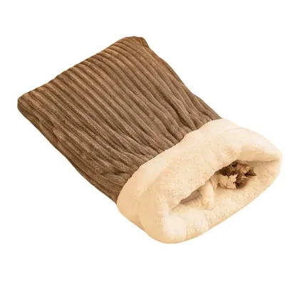 IntiMeg Niche semi - fermée en forme de sac de couchage pour chat