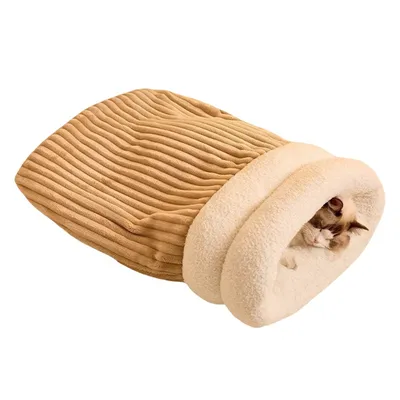 IntiMeg Niche semi - fermée en forme de sac de couchage pour chat IntiMeg Niche semi - fermée en forme de sac de couchage pour chat