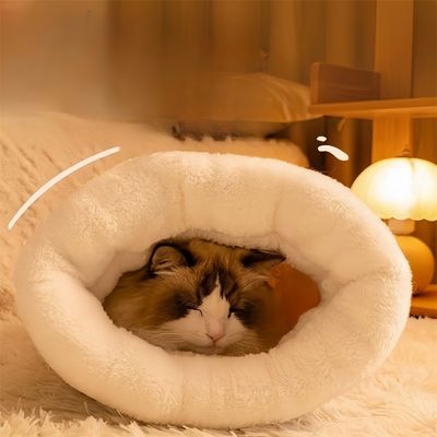 IntiMeg Niche semi - fermée en forme de sac de couchage pour chat