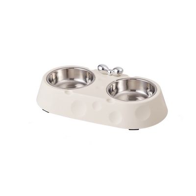Ensemble de gamelles doubles en acier inoxydable pour chat