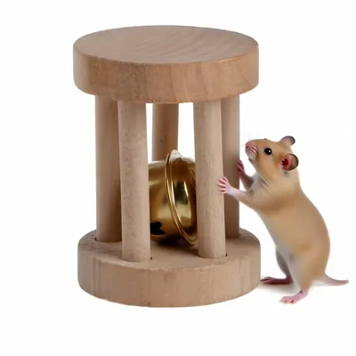 Pawzy Rouleau de Jeu en Bois pour petits rongeurs