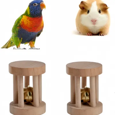 Pawzy Rouleau de Jeu en Bois pour petits rongeurs