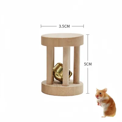 Pawzy Rouleau de Jeu en Bois pour petits rongeurs