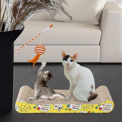 Pawzy Rascador para gatos de cartón corrugado (colores aleatorios)