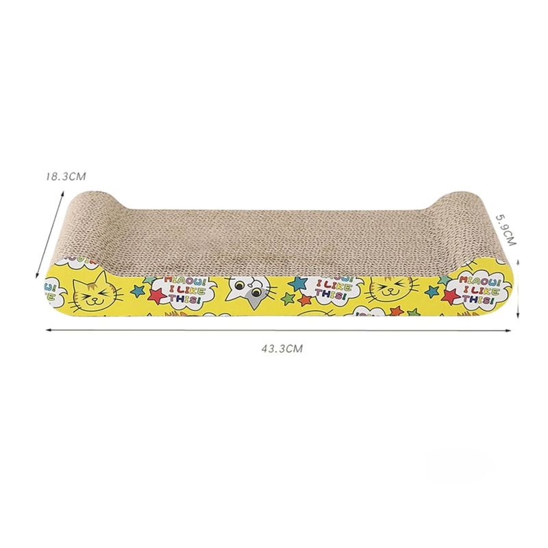 Pawzy Rascador para gatos de cartón corrugado (colores aleatorios)