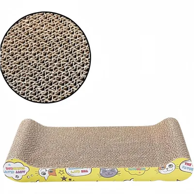Pawzy Rascador para gatos de cartón corrugado (colores aleatorios)