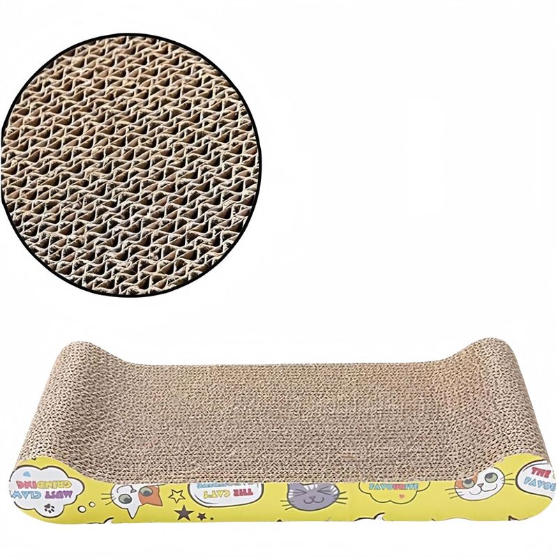 Pawzy Rascador para gatos de cartón corrugado (colores aleatorios)