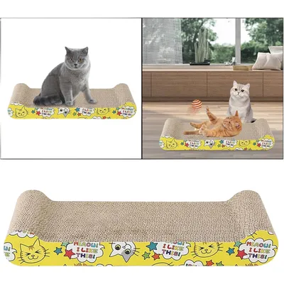 Pawzy Rascador para gatos de cartón corrugado (colores aleatorios)