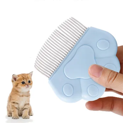 Pawzy Peigne démêlant pour chat Bleu