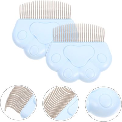 Pawzy Peigne démêlant pour chat Bleu