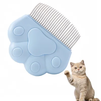 Pawzy Peigne démêlant pour chat Bleu