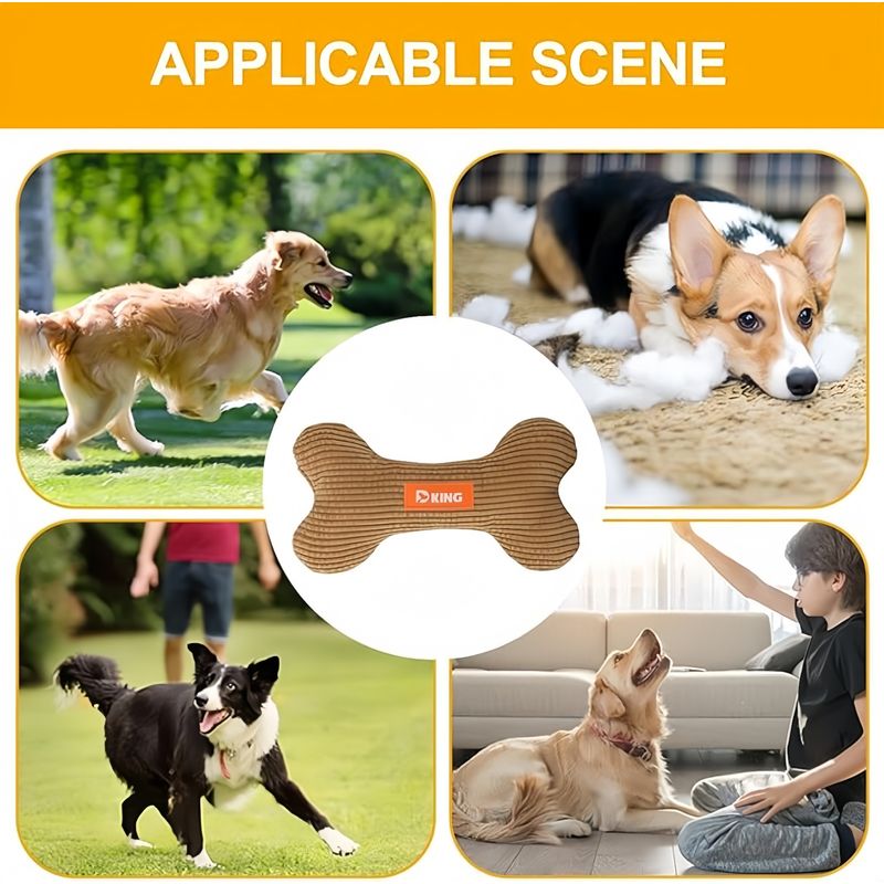Pawzy Jouet en peluche chien - Os dentition interactif & apaisant