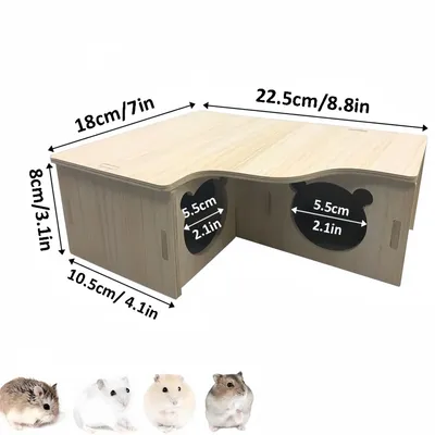 Pawzy Nid en bois pour animaux de compagnie adapté aux petits animaux