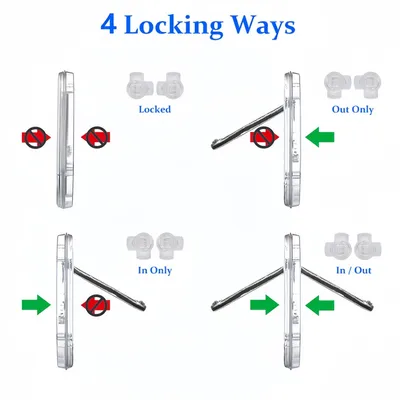 Pawzy Chatière à verrouillage 4 positions