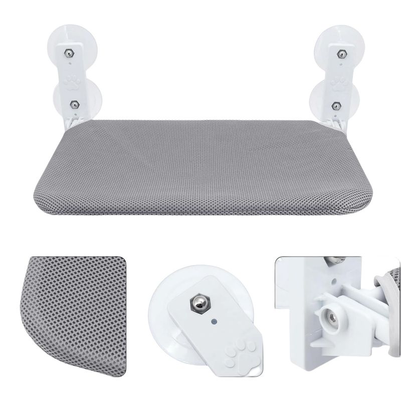 Pawzy Hamac pour chat - 4 ventouses & maille respirante