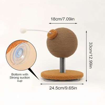 Pawzy Boule griffoir chat - Rotation 360° & jeu interactif