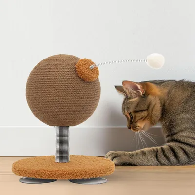 Pawzy Boule griffoir chat - Rotation 360° & jeu interactif