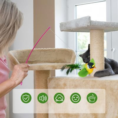 Pawzy Jouet pour chat imitation oiseau gazouillant
