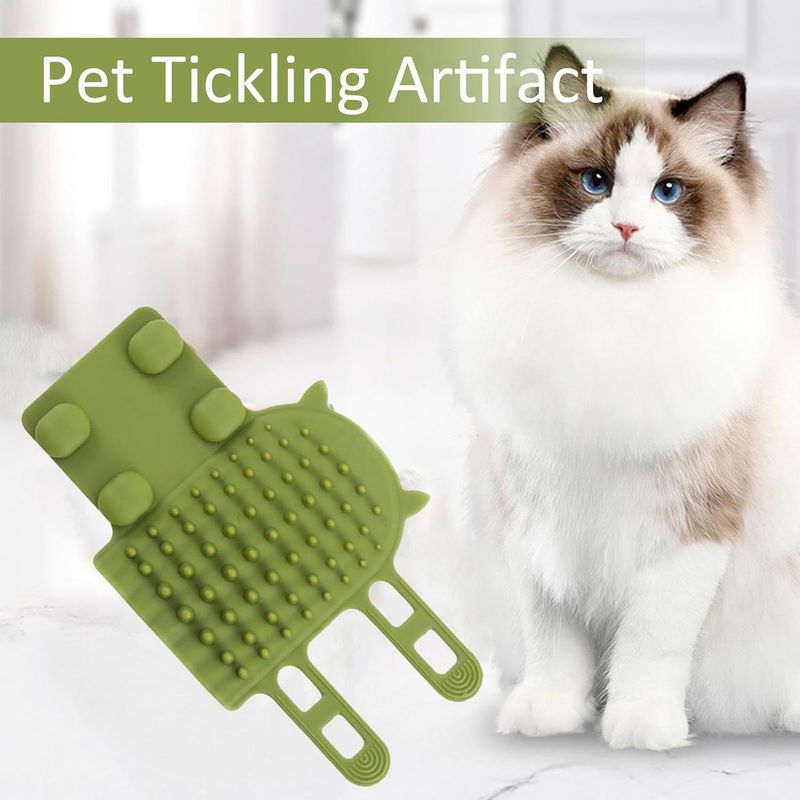 Pawzy Brosse massage chat - Enlève poils & démangeaisons