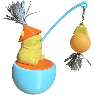 Pawzy Jouet interactif chat - Baguette, gobelet & balle stimulante