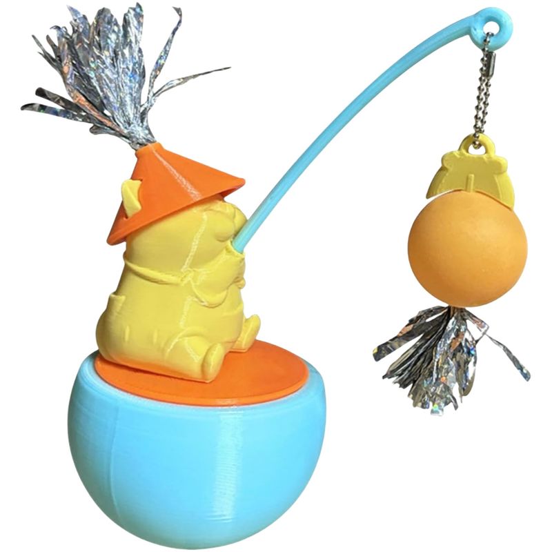 Pawzy Jouet interactif chat - Baguette, gobelet & balle stimulante