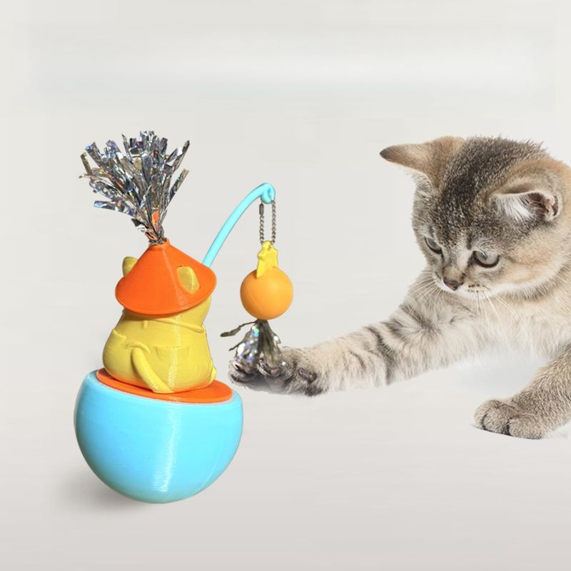 Pawzy Jouet interactif chat - Baguette, gobelet & balle stimulante