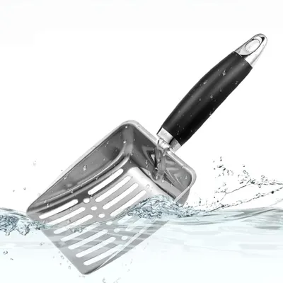 Pawzy Pelle à litière chat - Acier inox robuste & facile à nettoyer