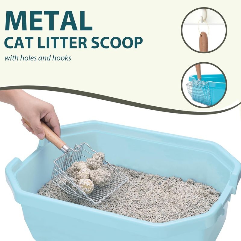 Pawzy Pelle métal premium - Nettoyage facile litière chat