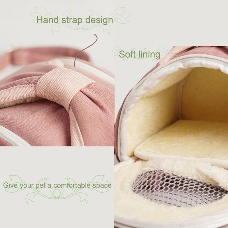 Pawzy Sac pour petits animaux rose
