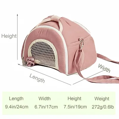 Pawzy Sac pour petits animaux rose