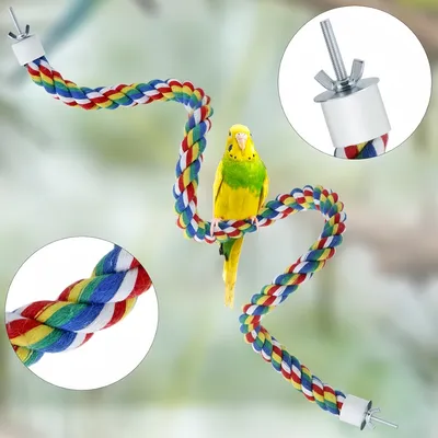 Pawzy Perchoir en corde pour perroquets