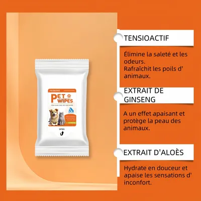 Pawzy Lingettes pour animaux de compagnie