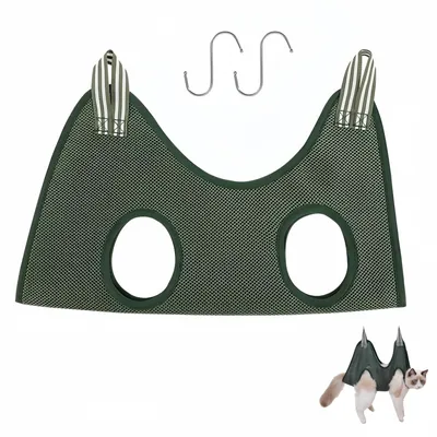 Pawzy Hamac de toilettage pour chats et chiens verte