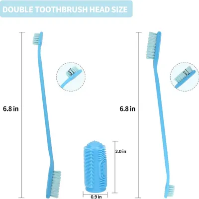 Pawzy Coffret de brosses à dents et dentifrices pour chiens et chats