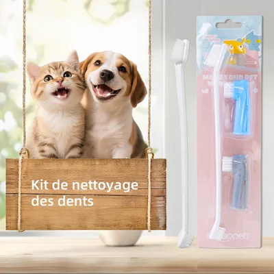 Pawzy Kit de nettoyage dentaire pour animaux