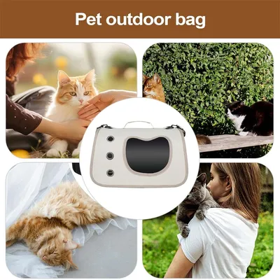 Pawzy Sac à chat portatif et pliable