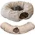 Pawzy Cama túnel para gatos - Donut suave con 2 entradas