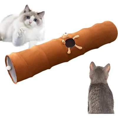 Pawzy Jouet tunnel pour chat - Durable avec trous stimulants